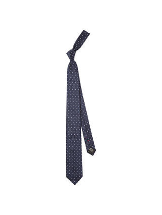 HUGO by Hugo Boss Polka Dot Silk Woven Tie, Navy