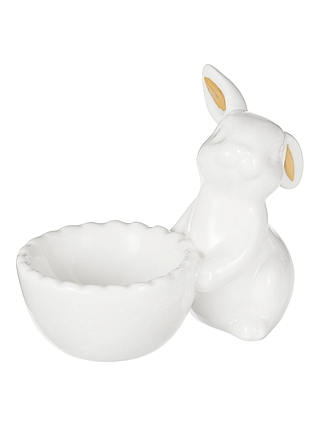 John Lewis & Partners Easter Porcelain Bunny Egg Cup, White