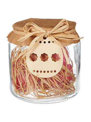John Lewis & Partners Mini Egg Candles In A Jar Decoration