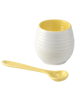 Sophie Conran for Portmeirion Egg Cup and Spoon, White/Sunshine