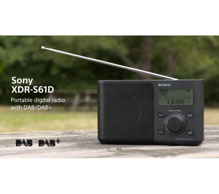 Sony XDR-S61D Portable DAB/DAB+/FM Digital Black Radio