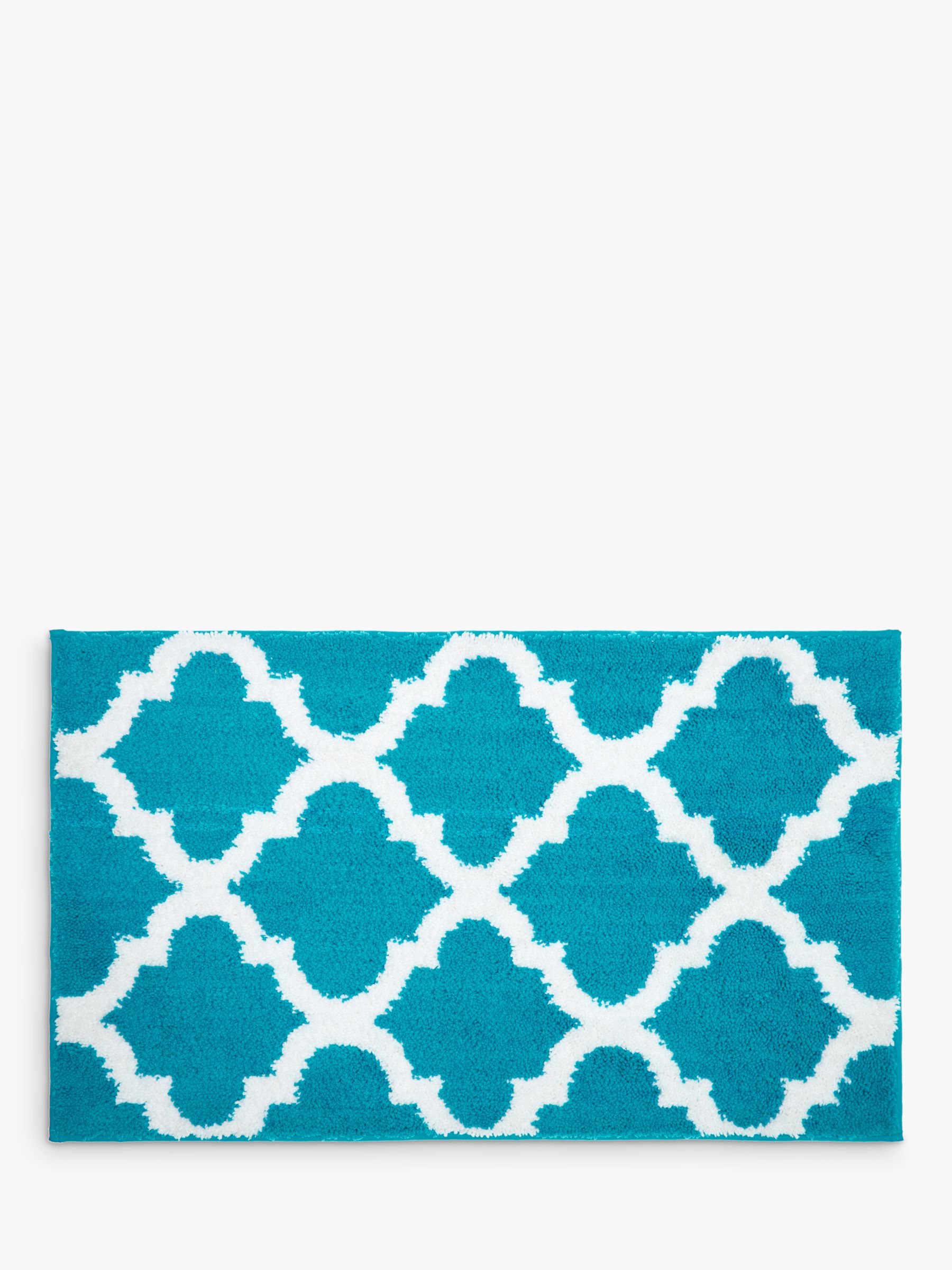 John Lewis Partners Fusion Amara Quick Dry Bath Mat Teal At