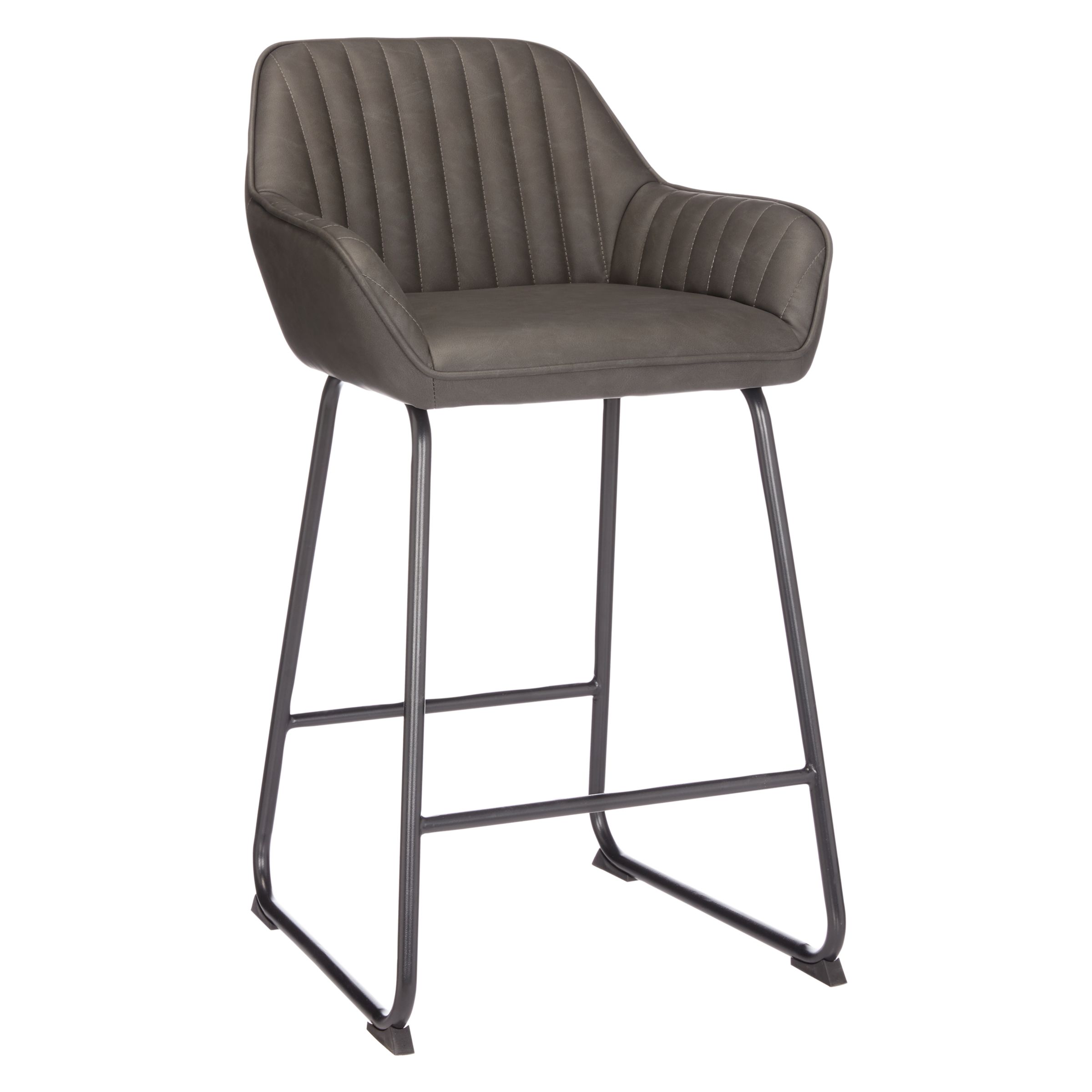 Grey Faux Leather Bar Chairs Stools, Faux Leather Bar Stools Uk