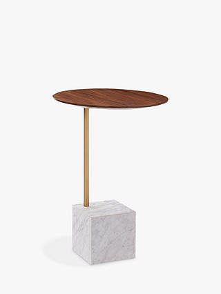 west elm Cube Marble Base Side Table
