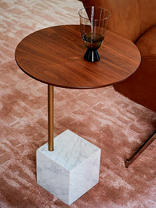 West Elm Cube Marble Base Side Table At, Cube Coffee Table Marble