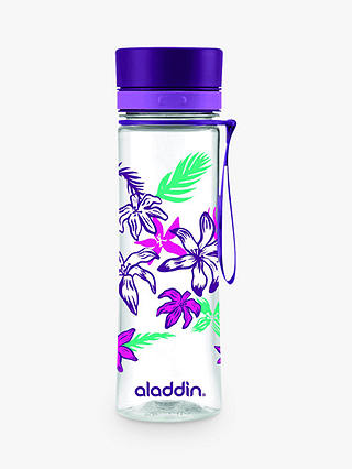 Aladdin Aveo Floral Print Water Bottle, 600ml, Purple