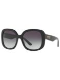 Burberry BE4259 Square Sunglasses, Black/Grey Gradient