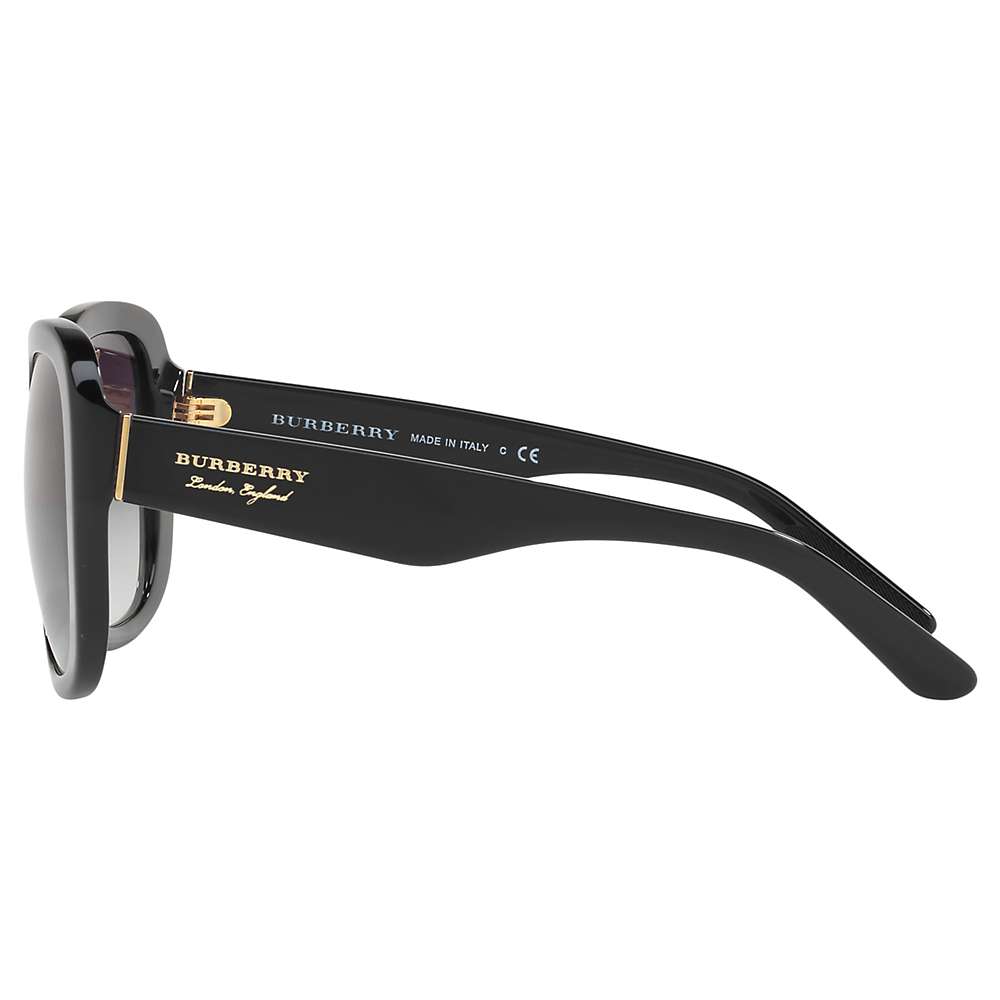 Buy Burberry BE4259 Square Sunglasses, Black/Grey Gradient Online at johnlewis.com