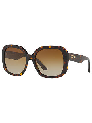 Burberry BE4259 Polarised Square Sunglasses, Tortoise/Brown Gradient