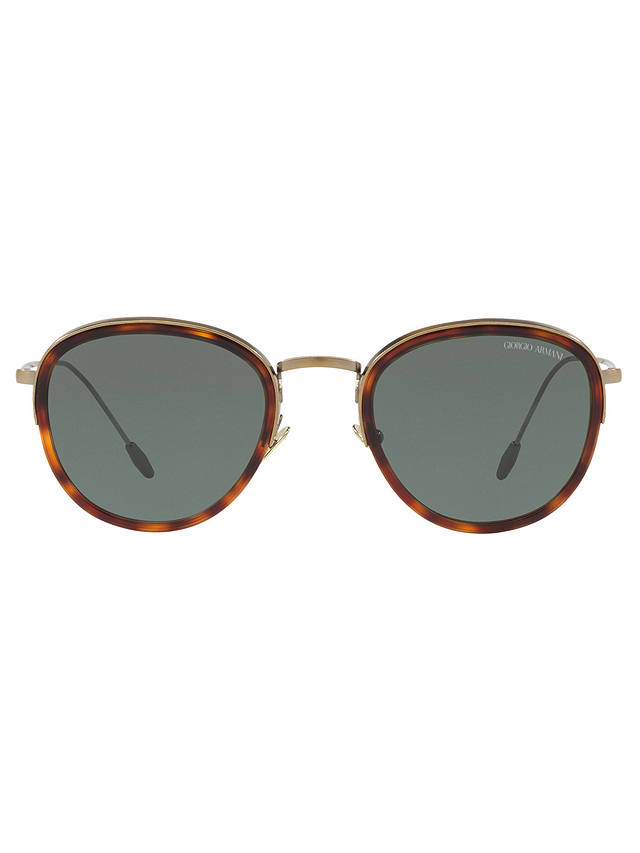Giorgio Armani AR6068 Men's Frames of Life Round Sunglasses, Tortoise/Grey