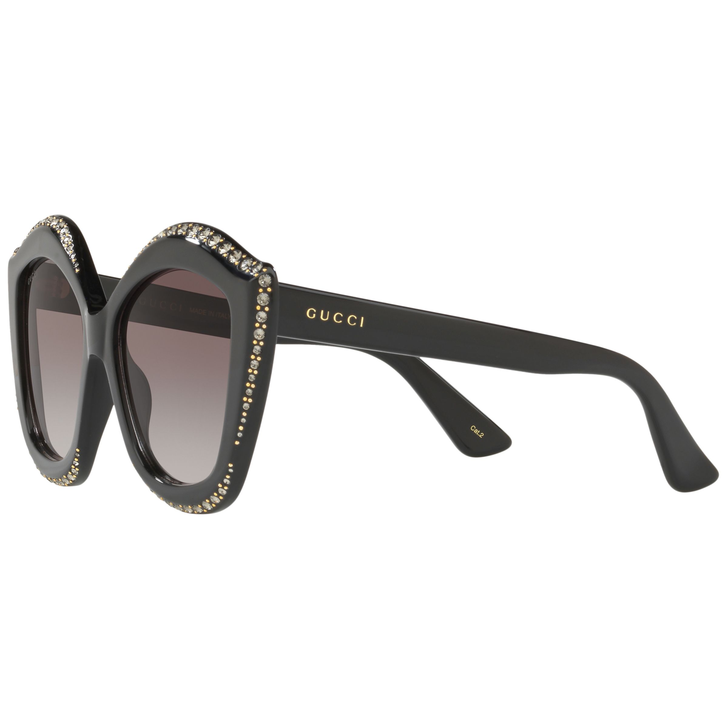 Gucci Gg0118s Embellished Cats Eye Sunglasses 