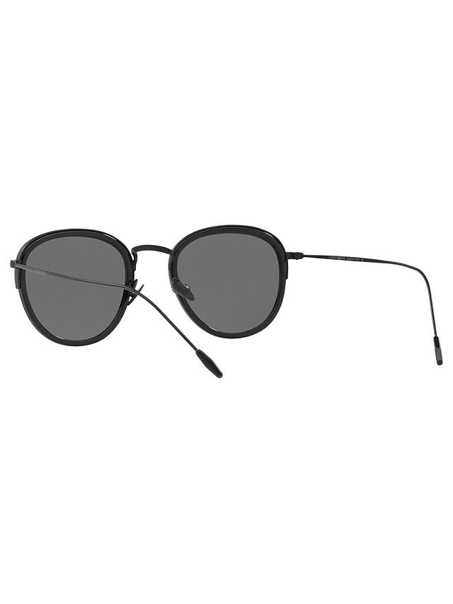 Giorgio Armani AR6068 Men's Frames of Life Round Sunglasses, Black/Grey