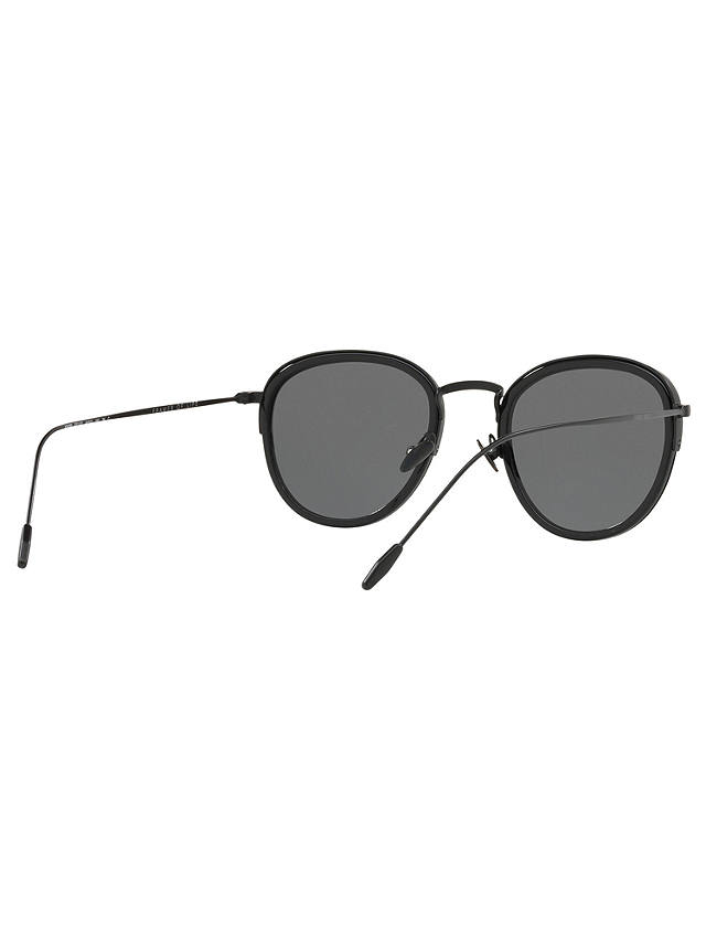 Giorgio Armani AR6068 Men's Frames of Life Round Sunglasses, Black/Grey