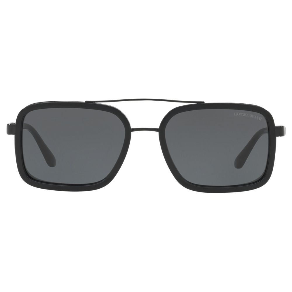Giorgio Armani AR6063 Frames of Life Rectangular Sunglasses, Black