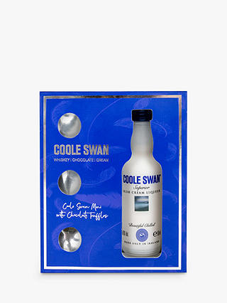 Coole Swan Liqueur Miniature with 3 White Chocolate Truffles, 50ml