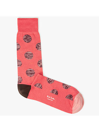 Paul Smith Twisted Polka Socks, One Size, Pink