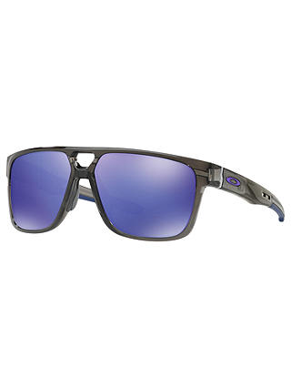 Oakley OO9382 Crossrange Patch Square Sunglasses, Grey/Black