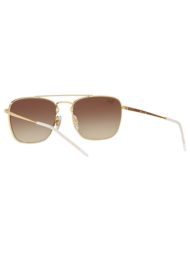 Ray-Ban RB3588 Men's Square Sunglasses, Gold/Brown Gradient