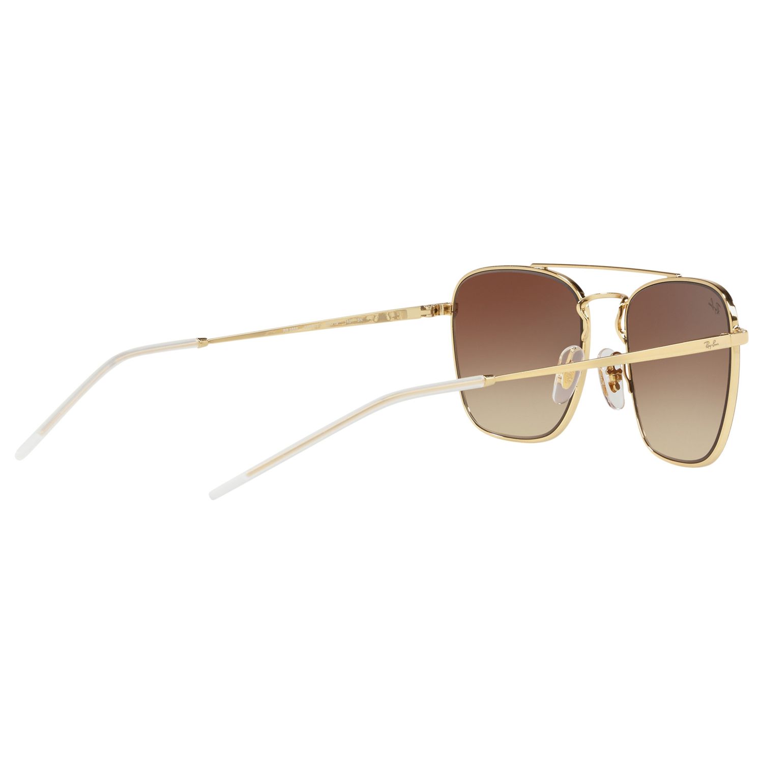 Ray-Ban RB3588 Men's Square Sunglasses, Gold/Brown Gradient
