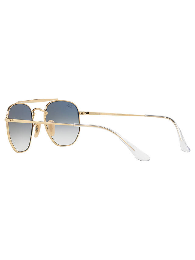 Ray-Ban RB3648 Women's The Marshal Square Sunglasses, Gold/Blue Gradient