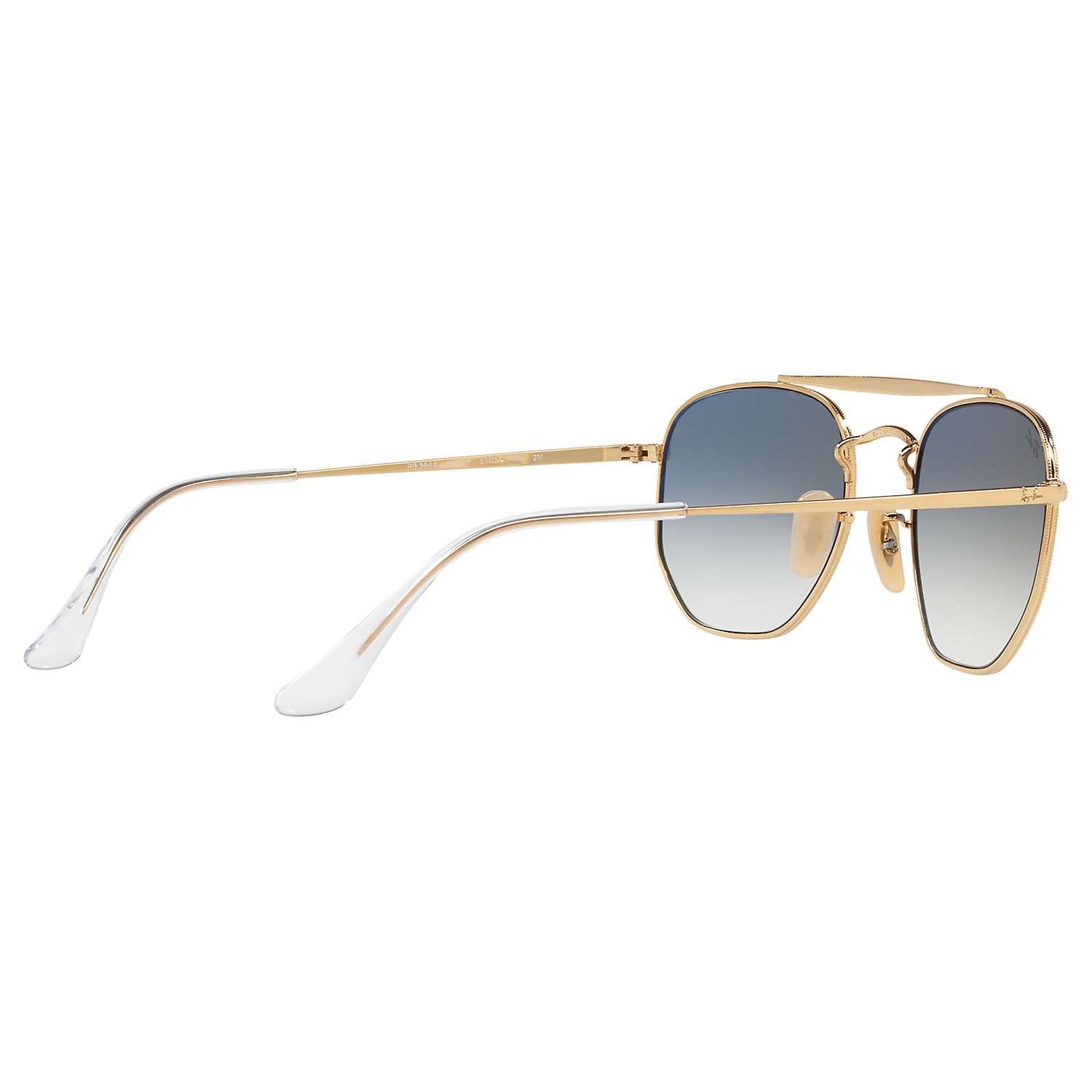 Buy Ray-Ban RB3648 Women's The Marshal Square Sunglasses, Gold/Blue Gradient Online at johnlewis.com
