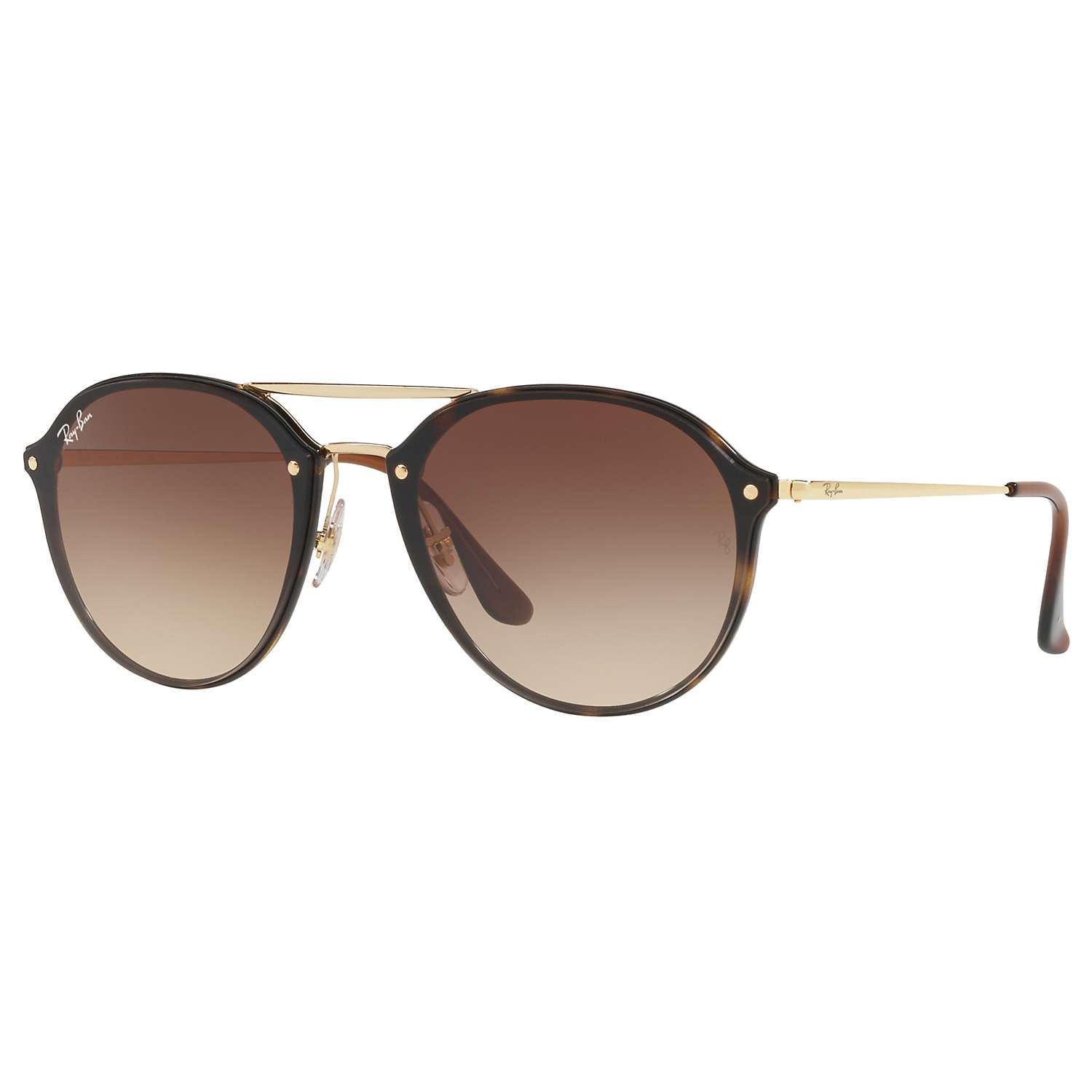 Buy Ray-Ban RB4292 Oval Blaze Sunglasses, Gold/Brown Online at johnlewis.com