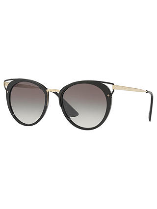 Prada PR 66TS Round Sunglasses, Black