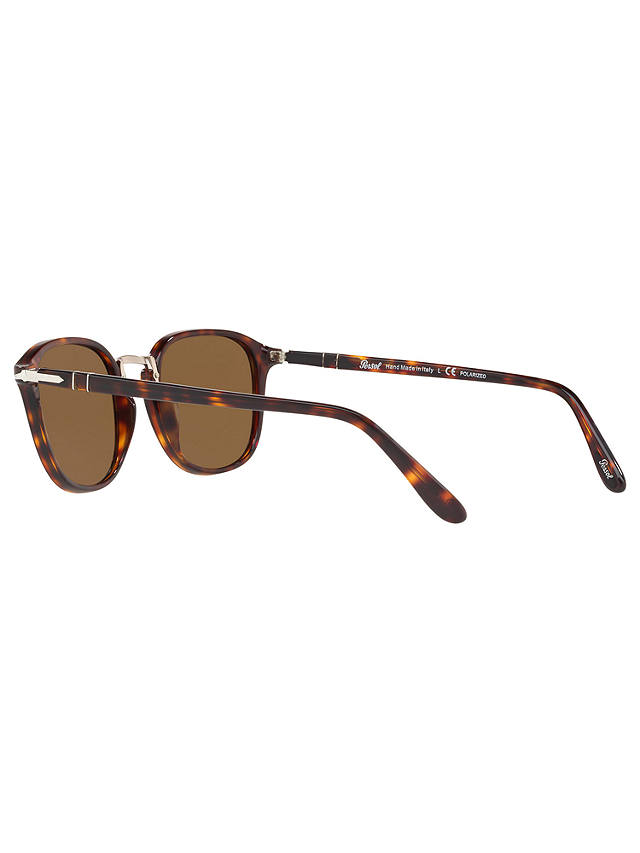 Persol PO3186S Polarised Square Sunglasses, Brown