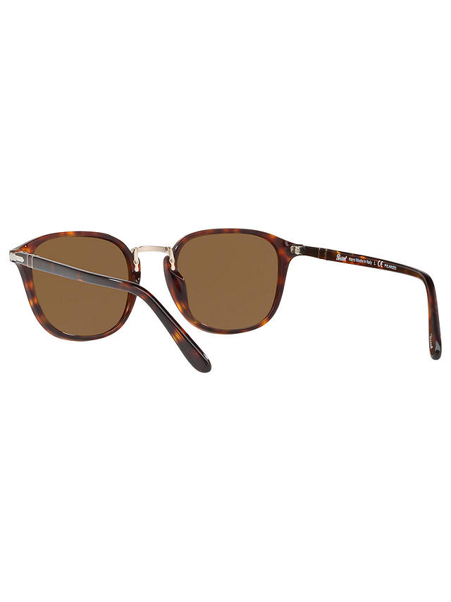 Persol PO3186S Polarised Square Sunglasses, Brown