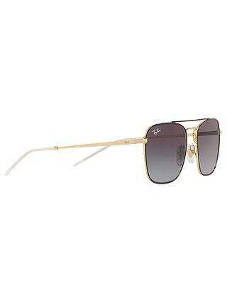 Ray-Ban RB3588 Men's Square Sunglasses, Black/Grey Gradient