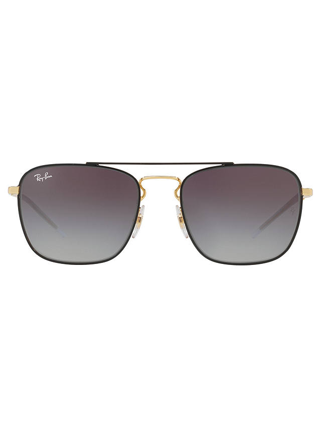 Ray-Ban RB3588 Men's Square Sunglasses, Black/Grey Gradient