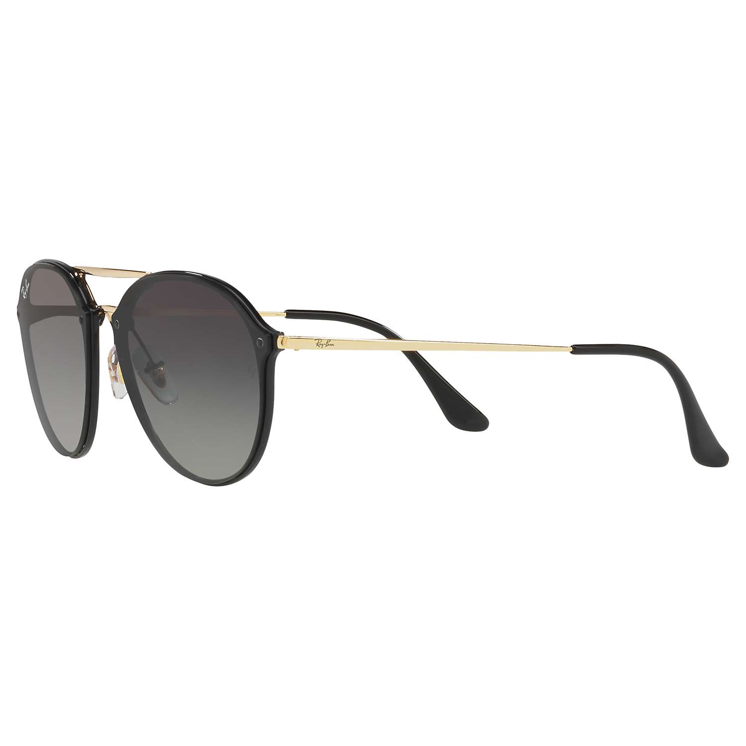 Buy Ray-Ban RB4292N Blaze Double Bridge Oval Sunglasses, Black/Grey Gradient Online at johnlewis.com