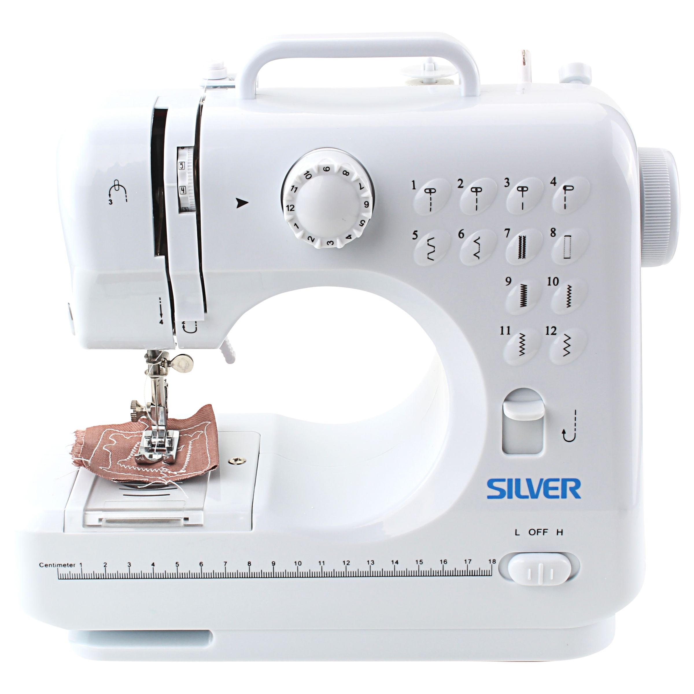 Mini Household Sewing Machine GD-015-A35 - Small Electric Overlock Sewing Machines with 2 Speed 12 Built-in Stitch Patterns UK Plug, 12 Stitches, 2 Speeds, LED Sewing Light Galadim Sewing Machine 