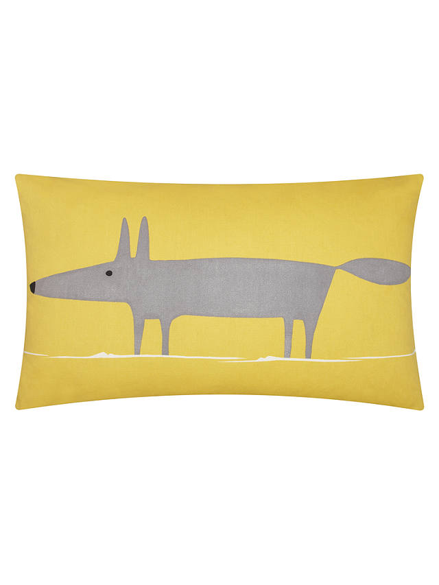 Scion Mr Fox Cushion, Yellow / Steel