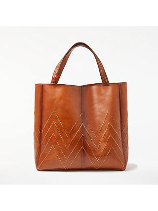 AND/OR Isabella Leather Stud Tote Bag, Tan