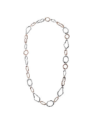 Adele Marie Irregular Hoops Necklace, Rose Gold/Silver