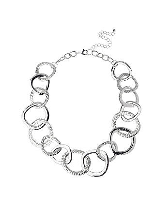 Adele Marie Graduating Flat Link Necklace, Silver