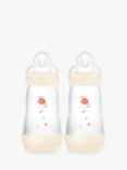 MAM Easy Start Anti-Colic Baby Bottle, 260ml, Pack of 2, Grey