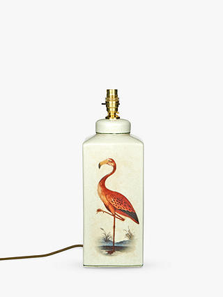 India Jane Flamingo Tall Ceramic Lamp Base, White, H40cm