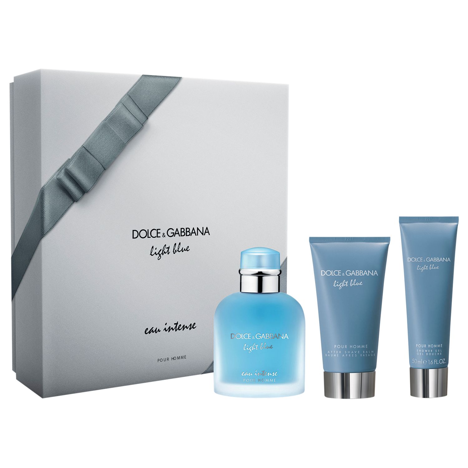 Dolce & Gabbana Light Blue Eau Intense Pour Homme 100ml Eau de Parfum  Fragrance Gift Set