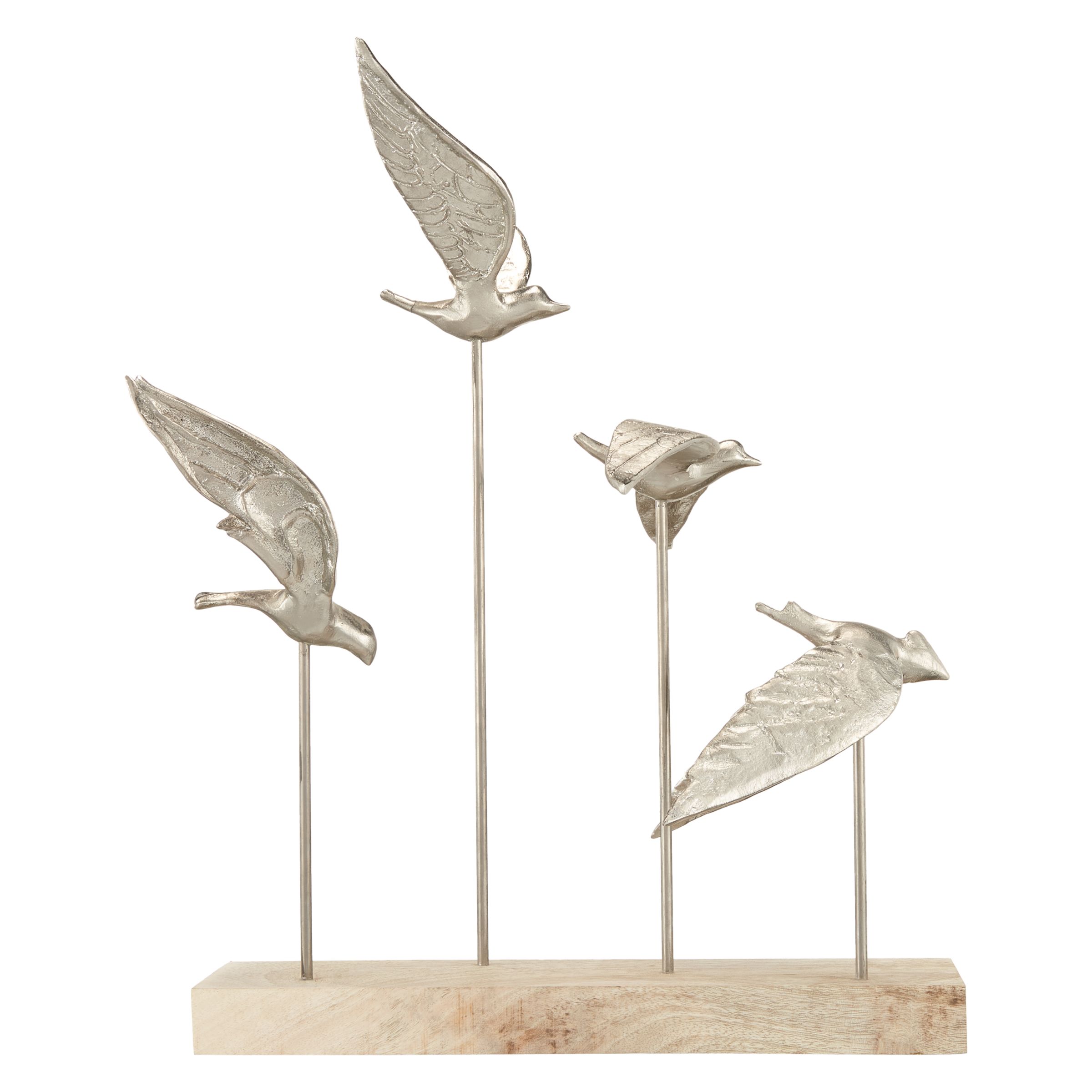 John Lewis & Partners Birds In Flight Sculpture, Silver
