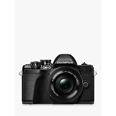 Olympus OM-D E-M10 Mark III Compact System Camera with 14-42mm EZ Lens, 4K Ultra HD, 16.1MP, Wi-Fi, EVF, 3” LCD Tiltable Touch Screen