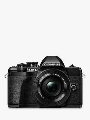 Buy Olympus OM-D E-M10 Mark III Compact System Camera with 14-42mm EZ Lens, 4K Ultra HD, 16.1MP, Wi-Fi, EVF, 3” LCD Tiltable Touch Screen, Black Online at johnlewis.com