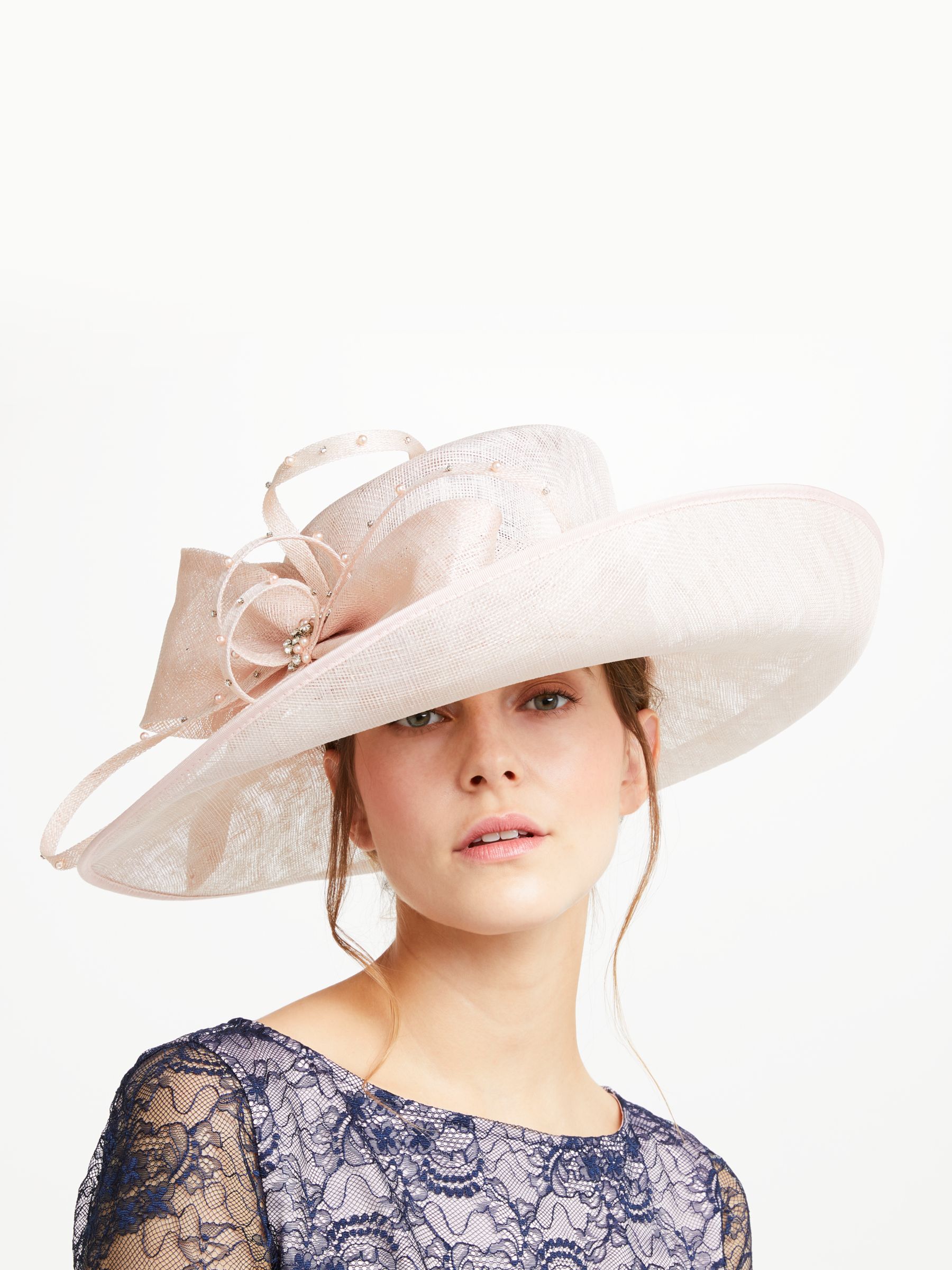 pale pink occasion hat