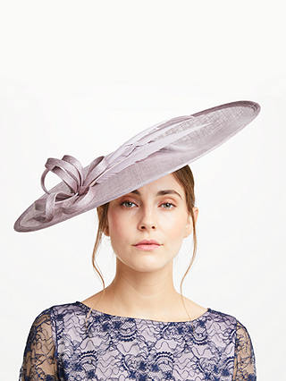 John Lewis & Partners Violet Oval Disc Feather Occasion Hat