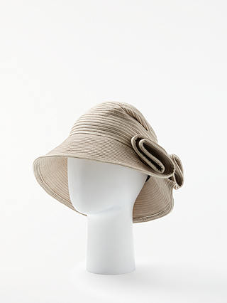 John Lewis & Partners Floral Twist Cloche Hat, Neutral