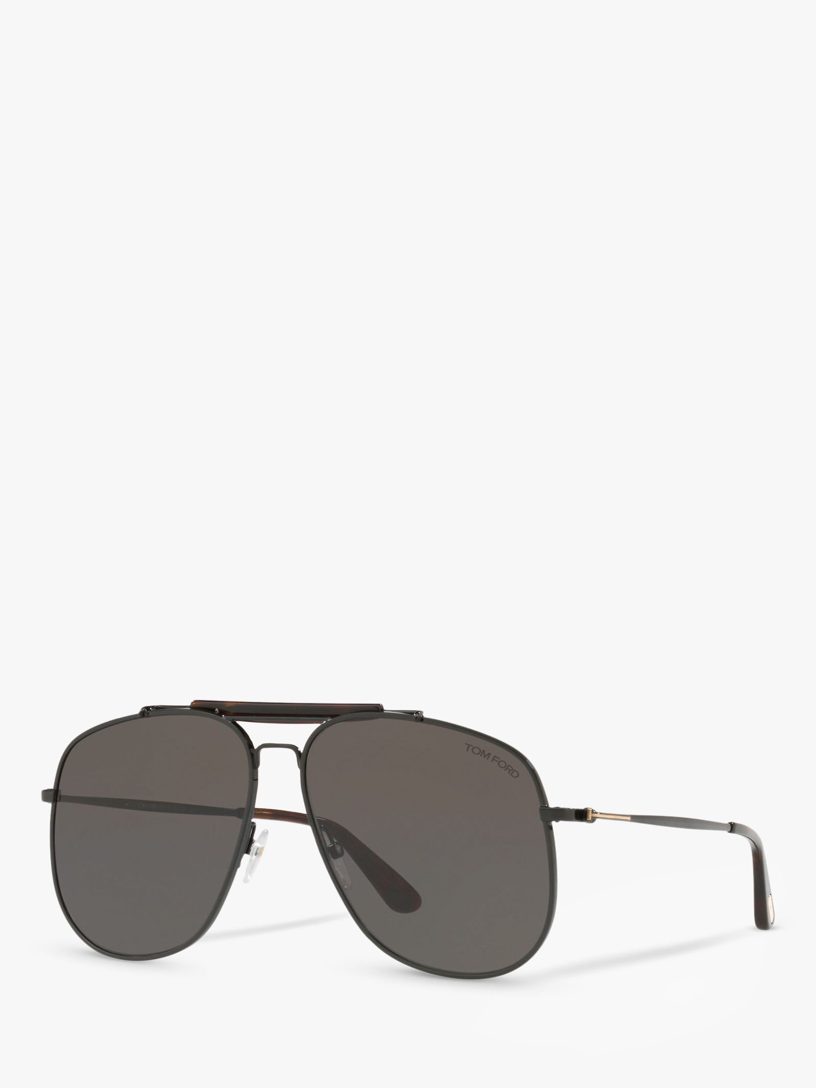 Tom Ford Ft0557 Connor Aviator Sunglasses Black Grey At John Lewis And Partners