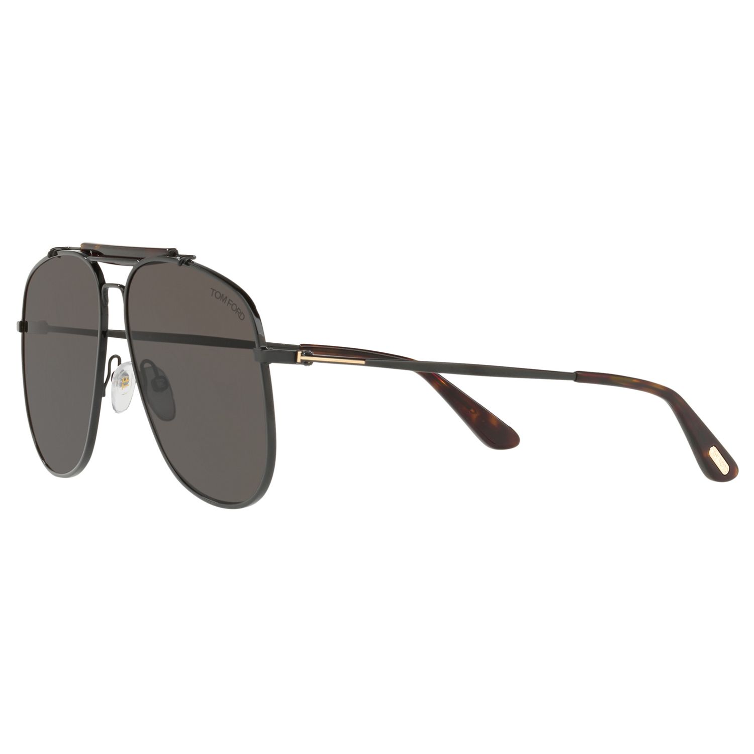 TOM FORD FT0557 Connor Aviator Sunglasses, Black/Grey