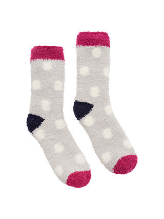 Joules Fab Fluffy Spot Ankle Socks, Multi