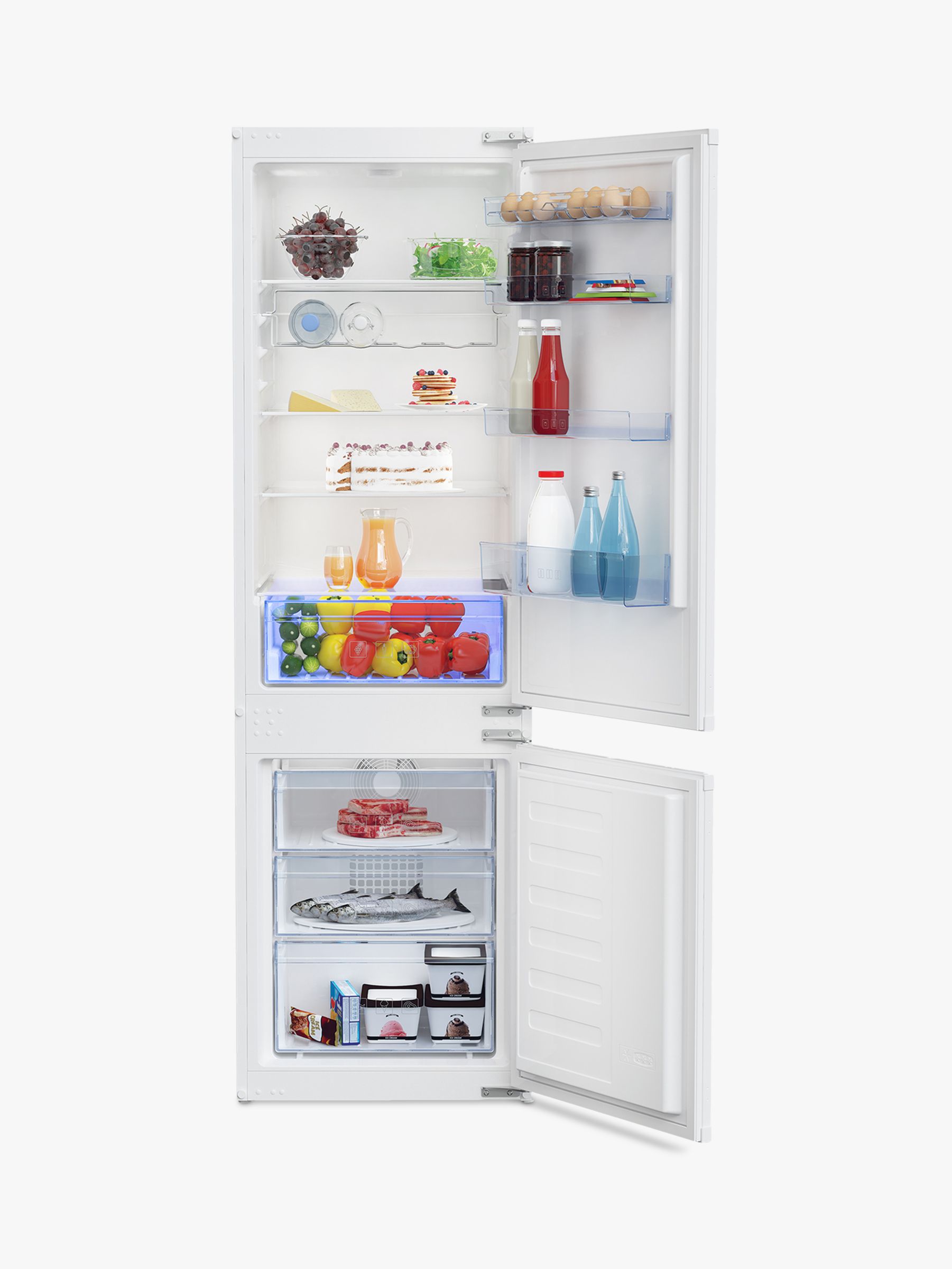 Beko BCB7030F Integrated Fridge Freezer, A+ Energy Rating, 54cm Wide, White